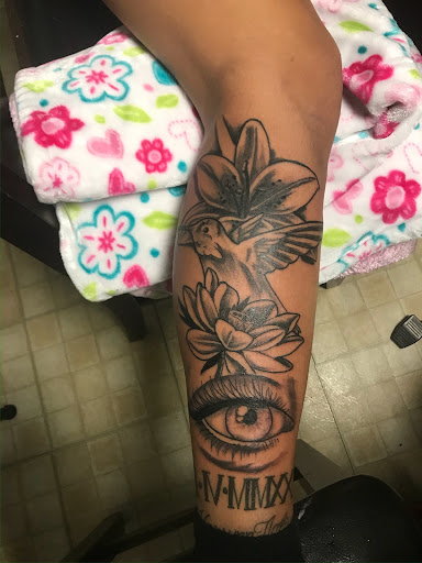 Explore mens calf tattoo ideas, creative tattoo ideas in Albany, available at Coast 2 Coast Body Art Studio