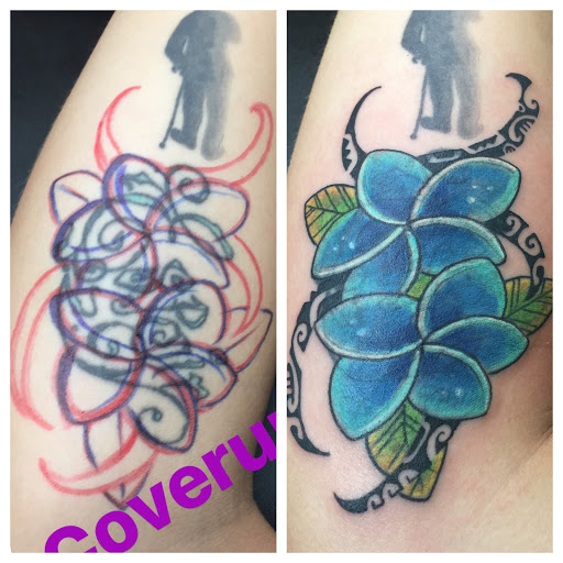 Explore tattoo ideas for cover up, creative tattoo ideas in Hilo, available at Native Flesh Tattoo