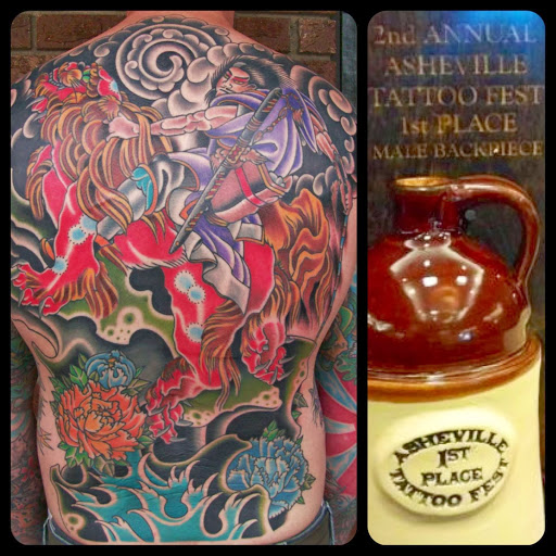 Explore star tattoo sleeve ideas, creative tattoo ideas in Asheville, available at Victory Blvd Tattoo