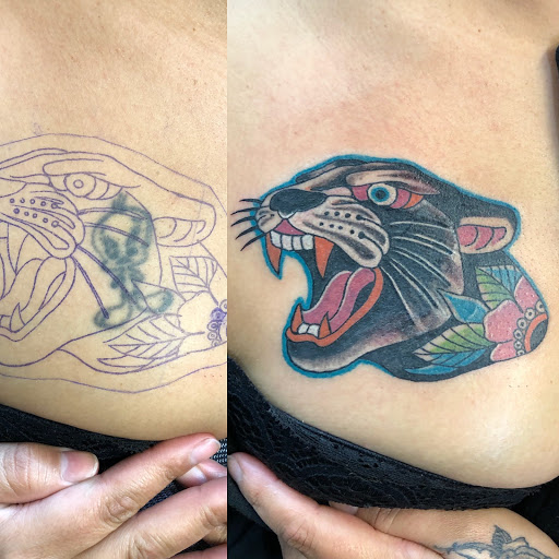 Explore forearm sleeve tattoo ideas for females, creative tattoo ideas in Alamosa, available at The Shop Tattoo & Comics