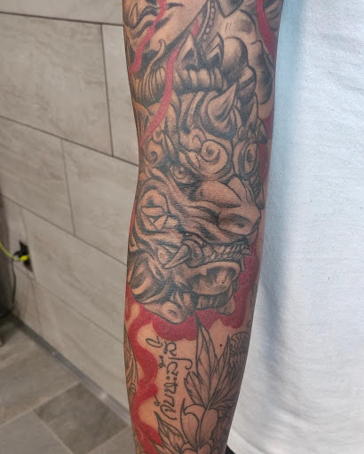 Explore schnauzer tattoo ideas, creative tattoo ideas in Luverne, available at Conspiracy Tattoo MN