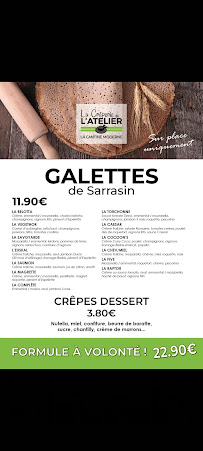 L'atelier Original à Bayonne menu