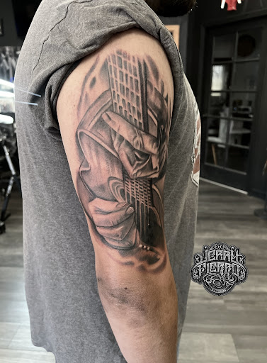 Explore chest tattoo ideas for men, creative tattoo ideas in Silver City, available at Independent Ink Tattoo