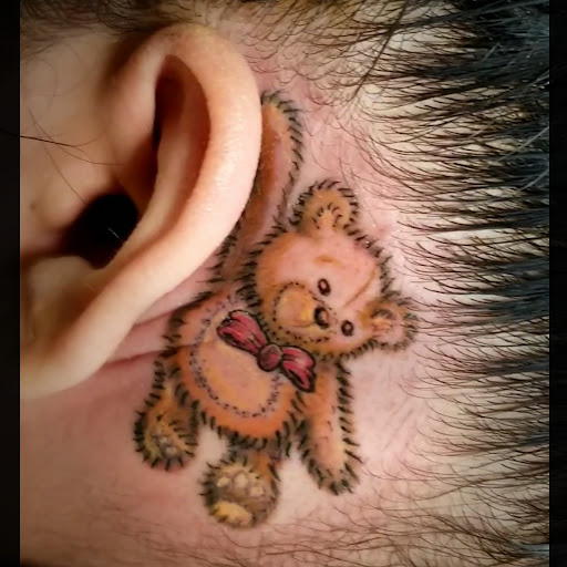 Explore childrens name tattoo ideas, creative tattoo ideas in Albuquerque, available at Rabbit Hole Tattoo Studio