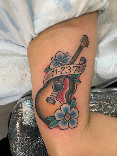 Explore above eyebrow tattoo ideas, creative tattoo ideas in Lawrence, available at Black Chapel Tattoo