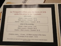 La Trinquette à Gordes menu