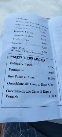 Menu / carte de Trampolines di Ignone Vincenzo à Carovigno
