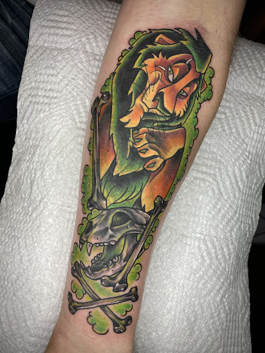 Explore good tattoo ideas for half sleeve, creative tattoo ideas in Lakeview, available at Backwoods Tattoo Studio