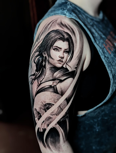 Explore mexican chest tattoo ideas, creative tattoo ideas in Castle Rock, available at Summit Tattoo and Piercing