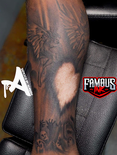 Explore divorce tattoo ideas for guys, creative tattoo ideas in Hammond, available at Famous Ink, Inc.