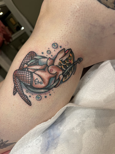 Explore galaxy tattoo ideas, creative tattoo ideas in Charles Town, available at Blue Heron Tattoo