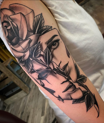 Explore anime neck tattoo ideas, creative tattoo ideas in Transfer, available at Studio Antherium Tattoo