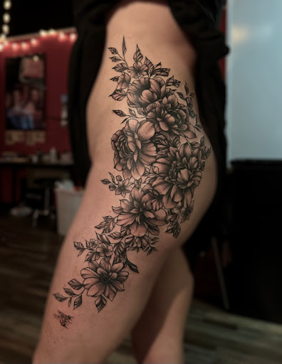 Explore dad fishing tattoo ideas, creative tattoo ideas in Lander, available at Blackblood Tattoo and Piercing