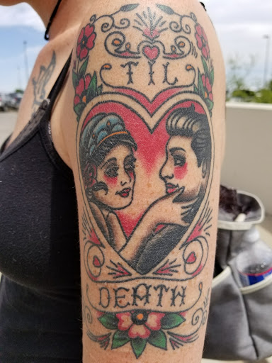 Explore minimalist sibling tattoo ideas, creative tattoo ideas in Fritch, available at Stars & Stripes Electric Tattoos