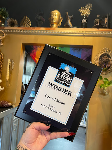 Explore feminine cross tattoo ideas, creative tattoo ideas in Bloomington, available at Crystal Moon Body Arts