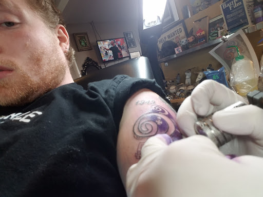 Explore blood in blood out tattoo ideas, creative tattoo ideas in Groton, available at Flats Tattooing Inc