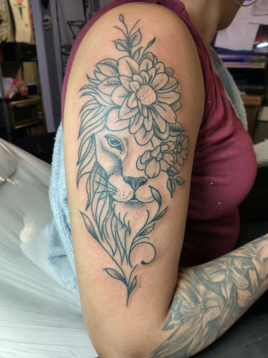 Explore cute woman tattoo ideas, creative tattoo ideas in Seattle, available at Good Times Tattoo