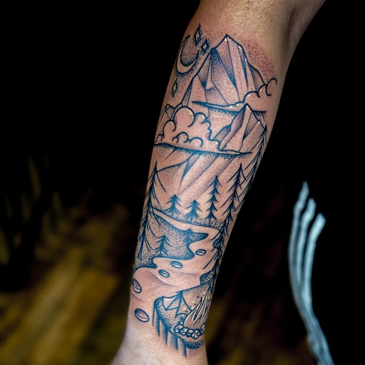 Explore rope tattoo ideas, creative tattoo ideas in Elkview, available at Andy Electric Tattoos