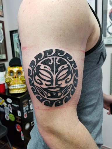 Explore to infinity and beyond tattoo ideas, creative tattoo ideas in Brick, available at Hand Forged Tattoo