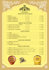 Menu / carte de Ristorante Pizzeria Namaste India Cucina Indiana, Italiana e Pizza à Novara