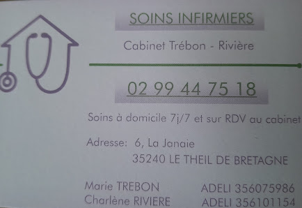 Cabinet infirmier Trebon Riviere 6 lieu dit la janaie, 35240 Le Theil-de-Bretagne, France
