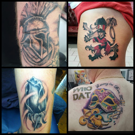 Explore hello kitty tattoo ideas, creative tattoo ideas in Vinton, available at Cherry Bomb Tattoo and piercing