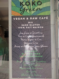 KOKO GREEN Vegan & Raw food à Nice menu