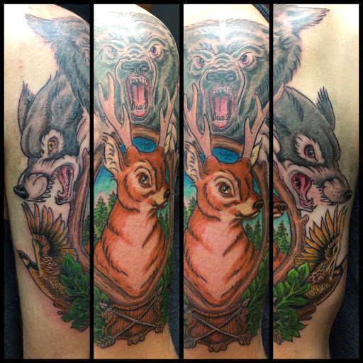 Explore upper thigh tattoo ideas, creative tattoo ideas in Ventura, available at White Lotus Body Arts Studio