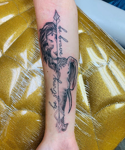 Explore gojo tattoo ideas, creative tattoo ideas in Marietta, available at Lure Tattooing & Piercing LLC