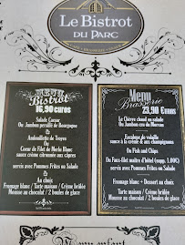 Menu du Bistrot du Parc à Saint-Honoré-les-Bains