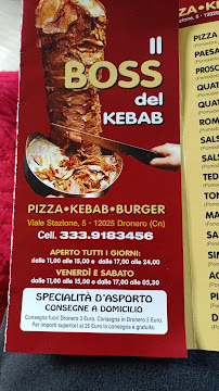Restaurant Il boss del kebab à Dronero - menu / carte