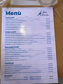 Menu du L'Airone à Alicudi