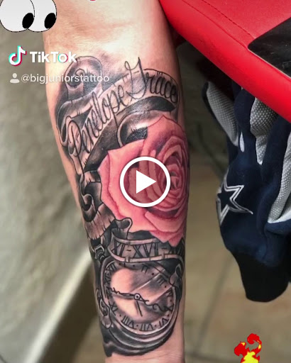 Explore justice tattoo ideas, creative tattoo ideas in Baytown, available at Big Juniors Tattoos