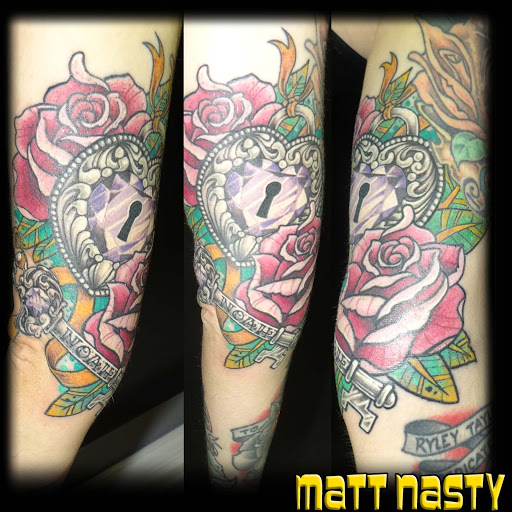 Find between the boob tattoo ideas for your next unique tattoo in Quakertown at Lucky Strike Tattoo and Body Piercing