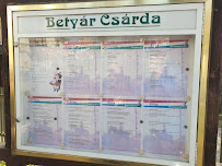 Menu / carte de Betyár Csárda à Chemnitz
