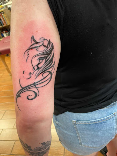 Explore twice tattoo ideas, creative tattoo ideas in Stuart, available at Tiger Shark Tattoo Studio