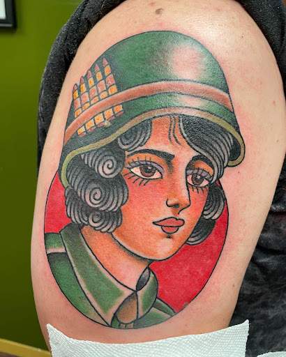 Explore sound wave tattoo ideas, creative tattoo ideas in Clinton, available at Heartland Tattoo Company