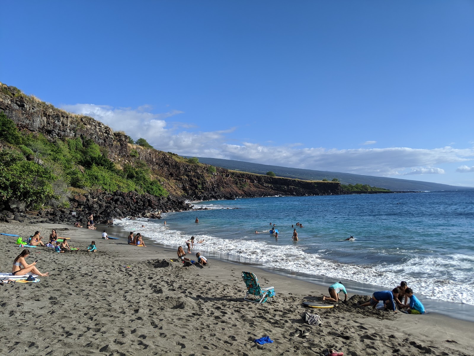 Foto de Ho'okena Beach con arena gris superficie