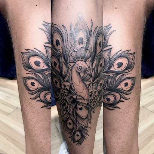 Explore ghost tattoo ideas, creative tattoo ideas in Houston, available at Black Swan Tattoo Studio