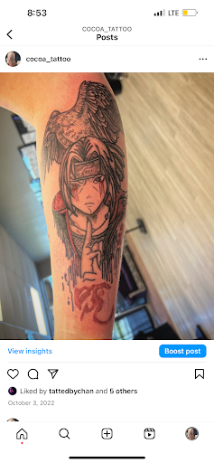 Explore unique tattoo ideas male, creative tattoo ideas in Cocoa, available at Rorschach Tattoo Shop and Piercing Studio