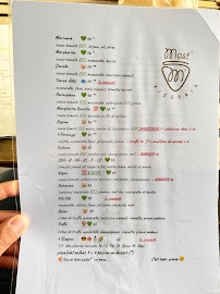 Restaurant italien Mast' à Paris - menu / carte