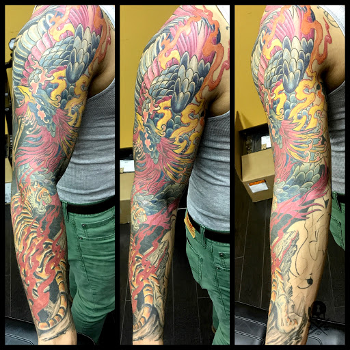 Explore mens collar bone tattoo ideas, creative tattoo ideas in Addison, available at Cat Tattoo