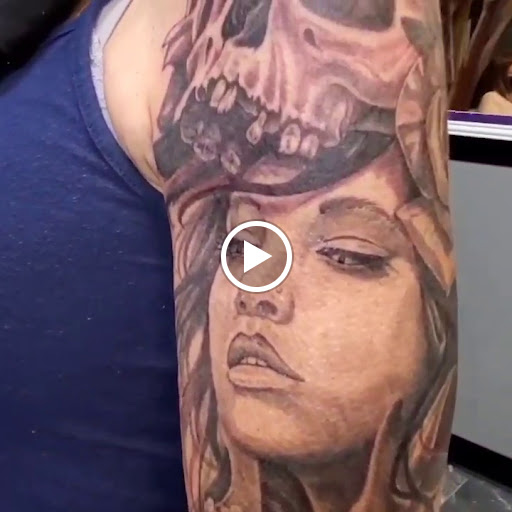 Explore poseidon tattoo ideas, creative tattoo ideas in Kansas City, available at Divine Tattoo Parlor