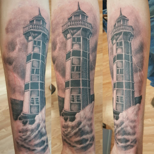 Explore insanity tattoo ideas, creative tattoo ideas in Wheeling, available at SPFX Tattoo