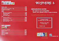 Menu / carte de Bosphore6 à Froissy