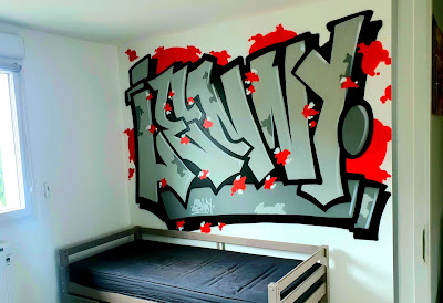 caps&spray graffiti décoration à Genilac