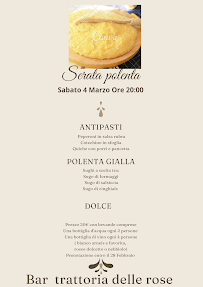 Menu du Bar Trattoria Delle Rose di Pennacino Cristian à Nucetto