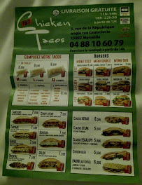 Chicken Tacos Restaurant à Marseille carte