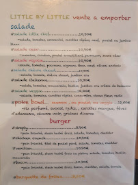 Menu du Little by Little à Cogolin