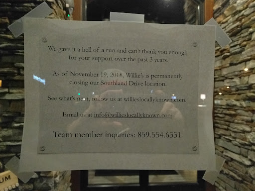 American Restaurant «Willies Locally Known», reviews and photos, 286 Southland Dr, Lexington, KY 40503, USA